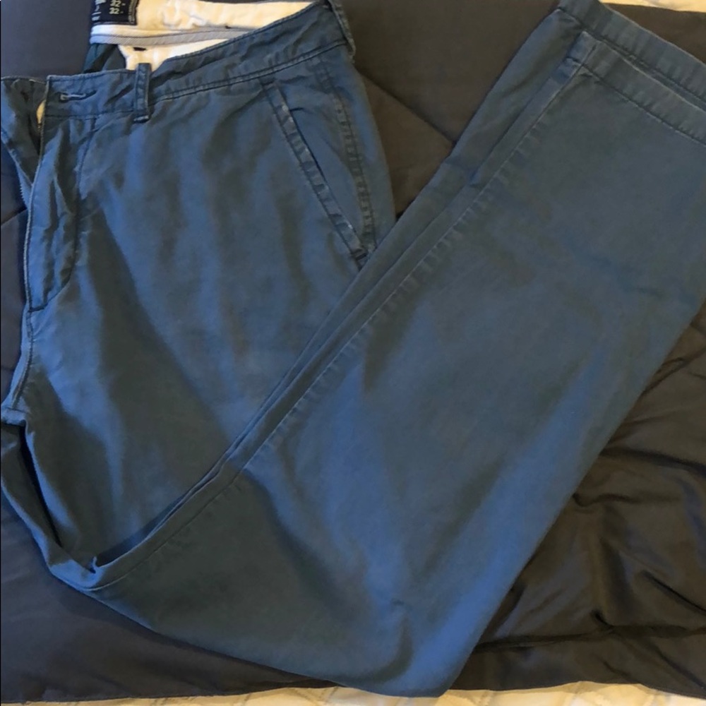 Abercrombie and Fitch Blue Slim Straight Chinos
